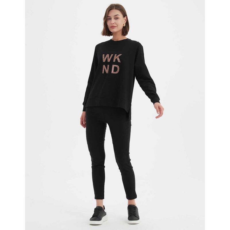 TIRELLI Embossed Metallic Weekend Sweatshirt image number 3